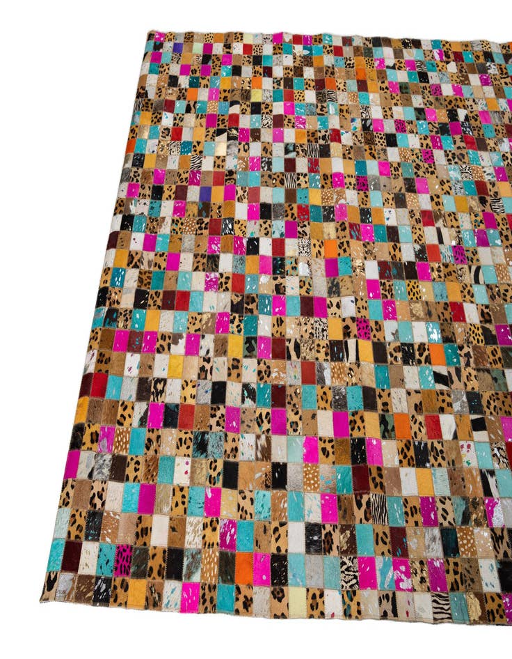 Detail image of 5' 1 x 7' 10 Cowhide Leather Rug