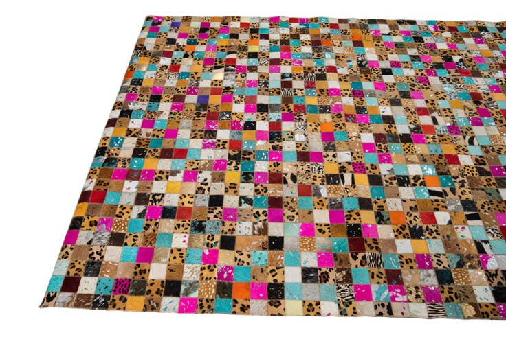 Detail image of 5' 1 x 7' 10 Cowhide Leather Rug