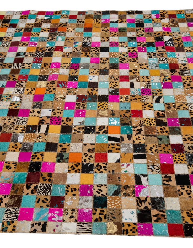 Detail image of 5' 1 x 7' 10 Cowhide Leather Rug