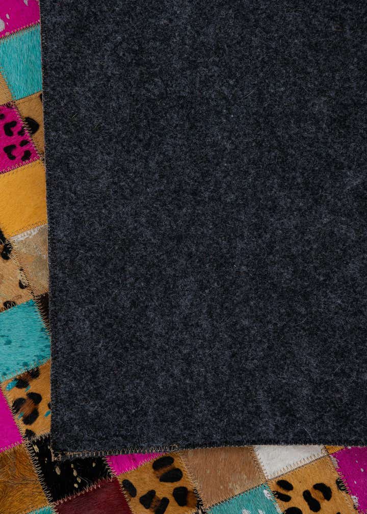 5' 1 x 7' 10 Cowhide Leather Rug