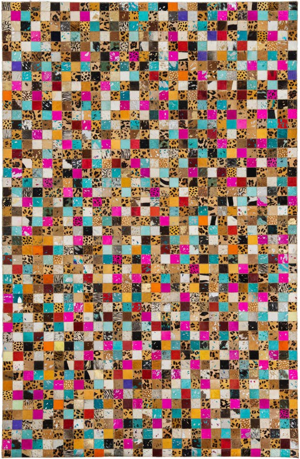 Detail image of 5' 1 x 7' 10 Cowhide Leather Rug