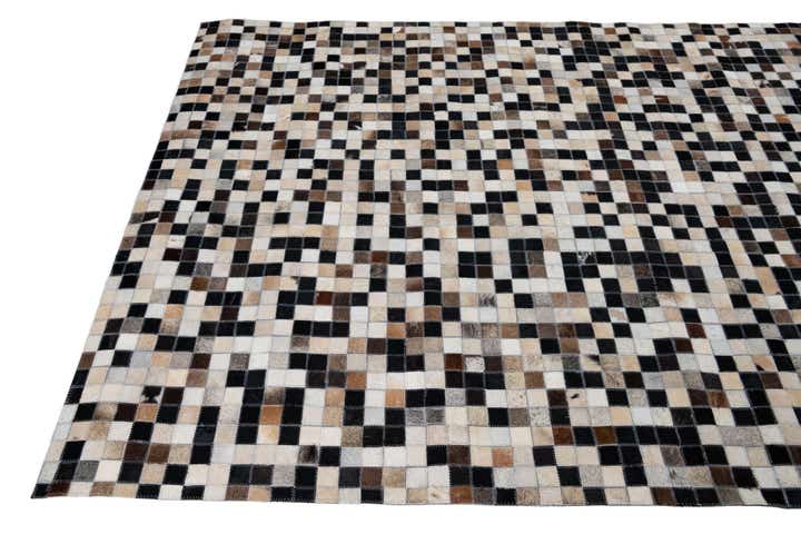 5' x 7' 10 Cowhide Leather Rug