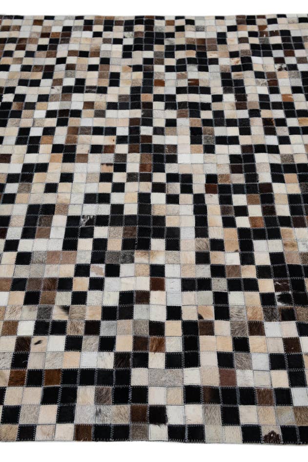 Detail image of 5' x 7' 10 Cowhide Leather Rug