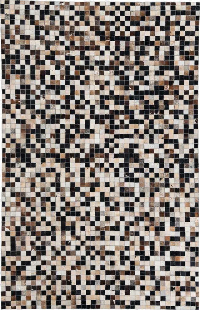5' x 7' 10 Cowhide Leather Rug