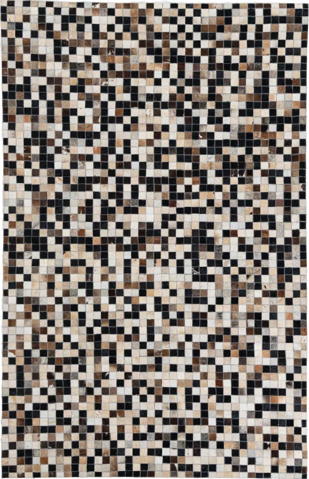 Detail image of 5' x 7' 10 Cowhide Leather Rug