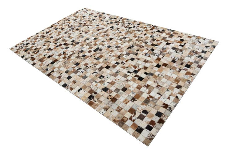 Detail image of 5' 1 x 8' Cowhide Leather Rug