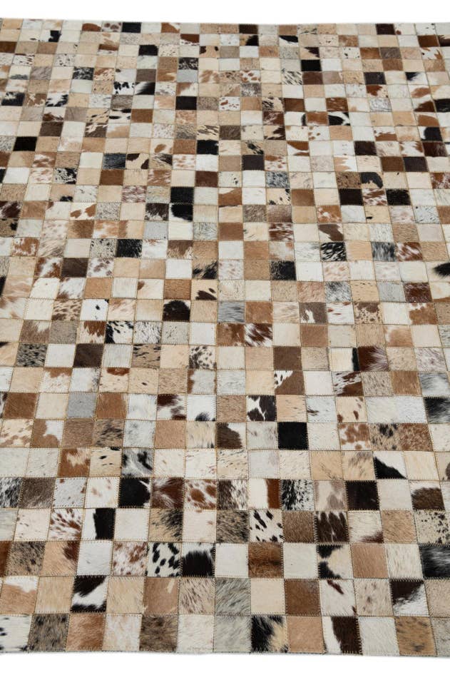 Detail image of 5' 1 x 8' Cowhide Leather Rug