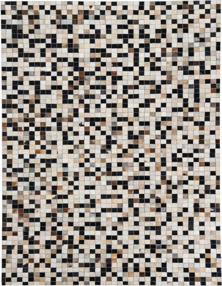 Detail image of 5' x 7' 10 Cowhide Leather Rug