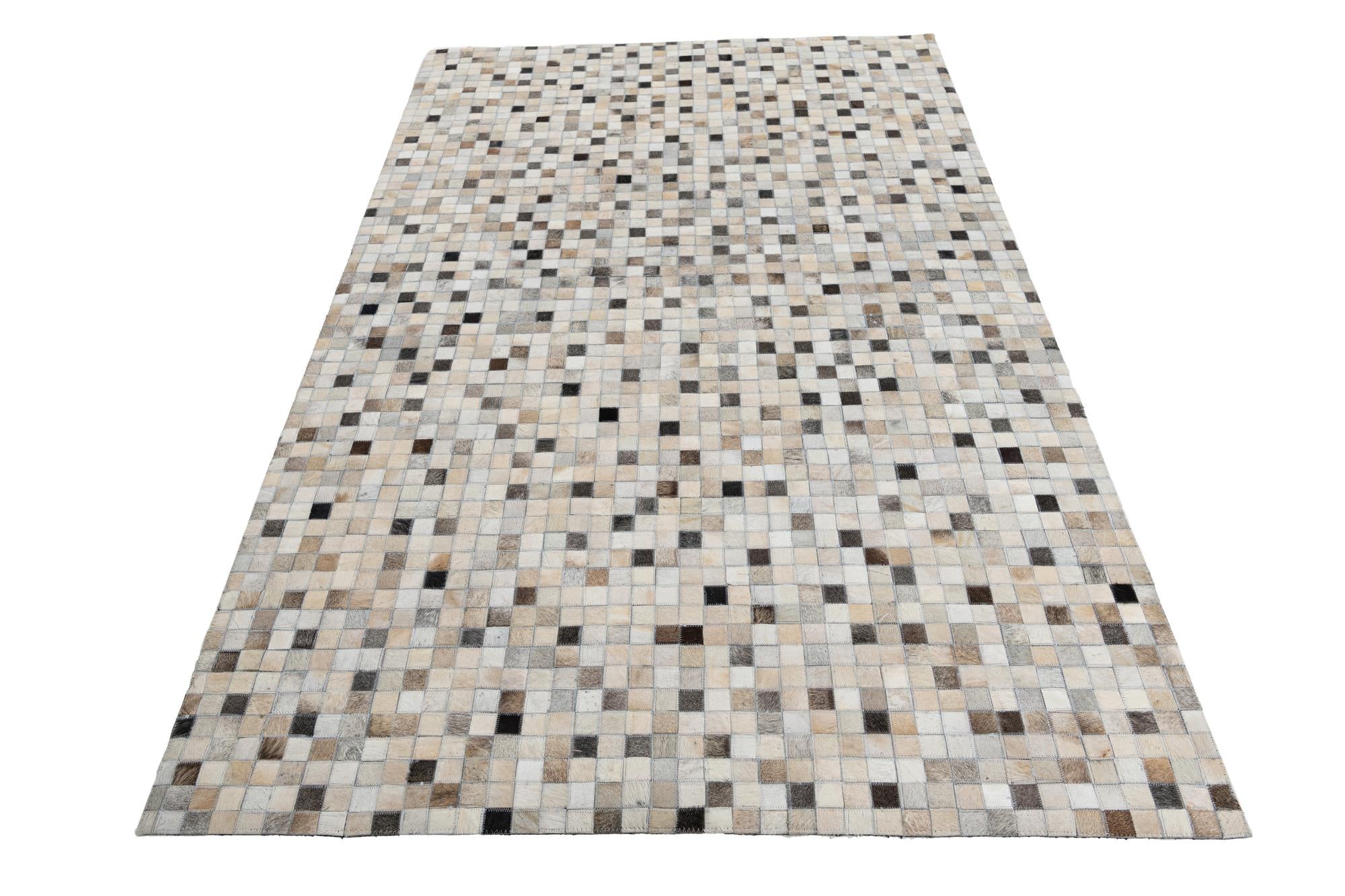 5' x 8' Cowhide Leather Rug
