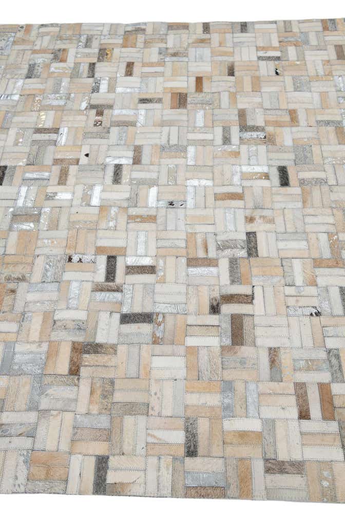 5' x 8' Cowhide Leather Rug