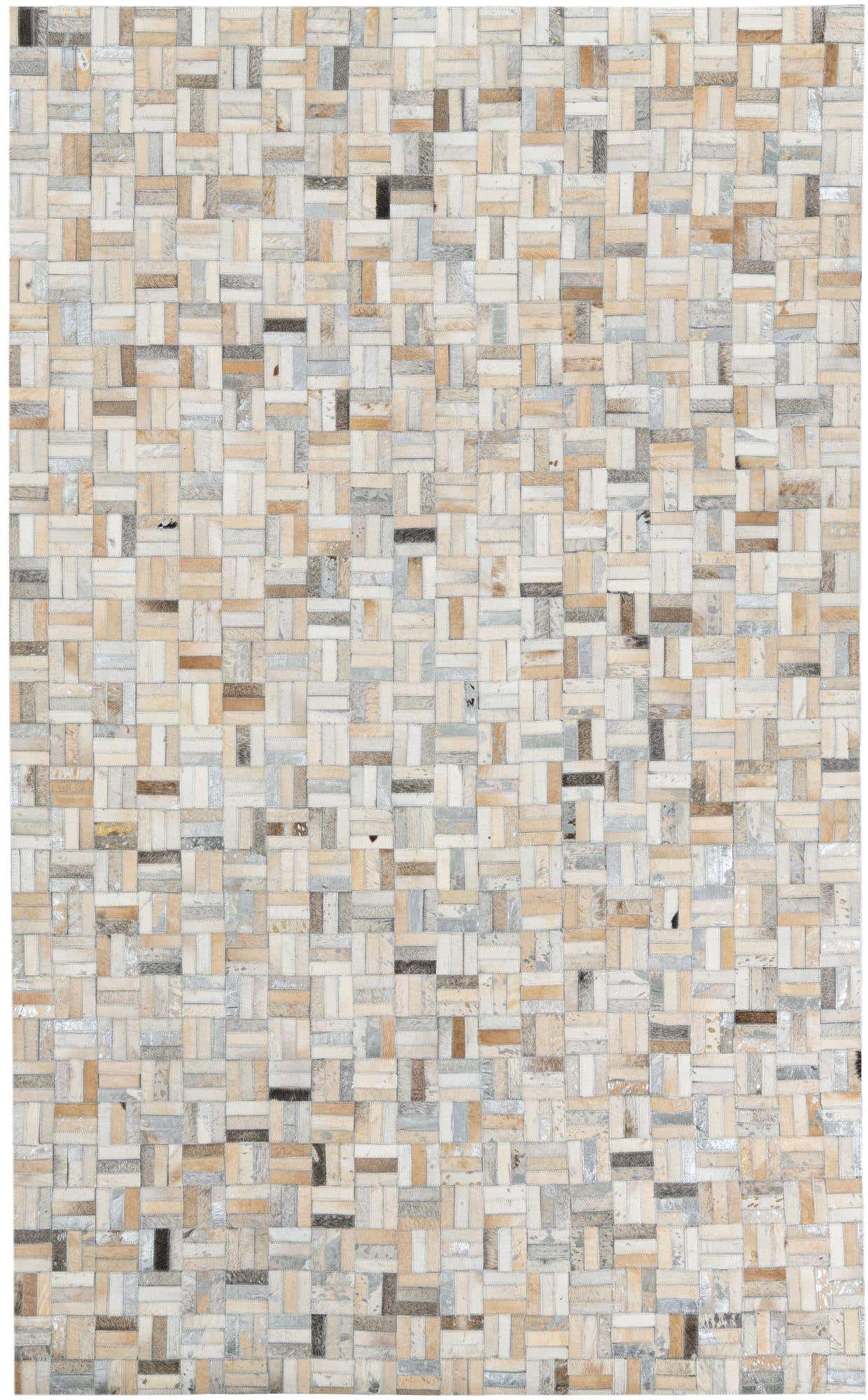 5' x 8' Cowhide Leather Rug