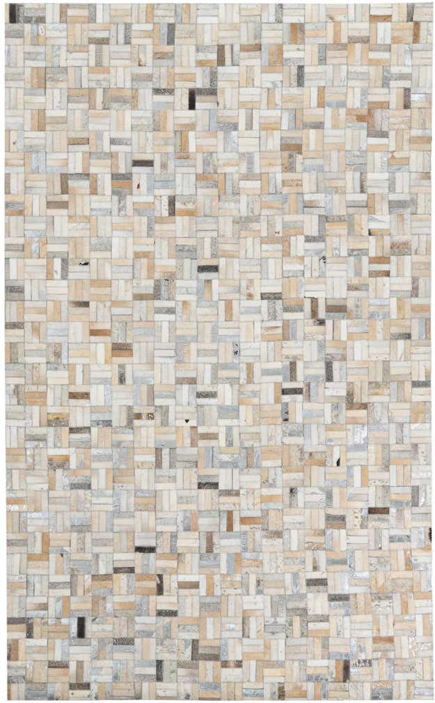 5' x 8' Cowhide Leather Rug