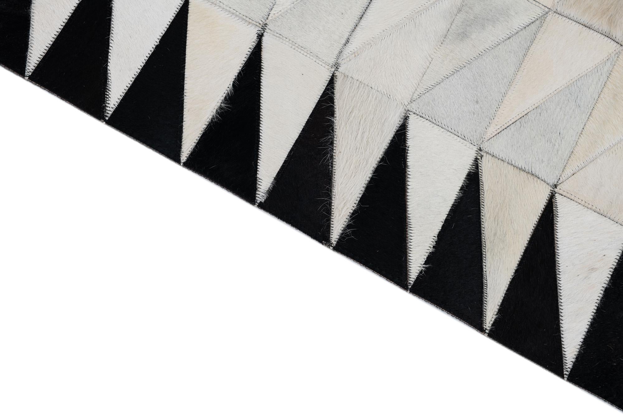 5' x 7' 10 Cowhide Leather Rug