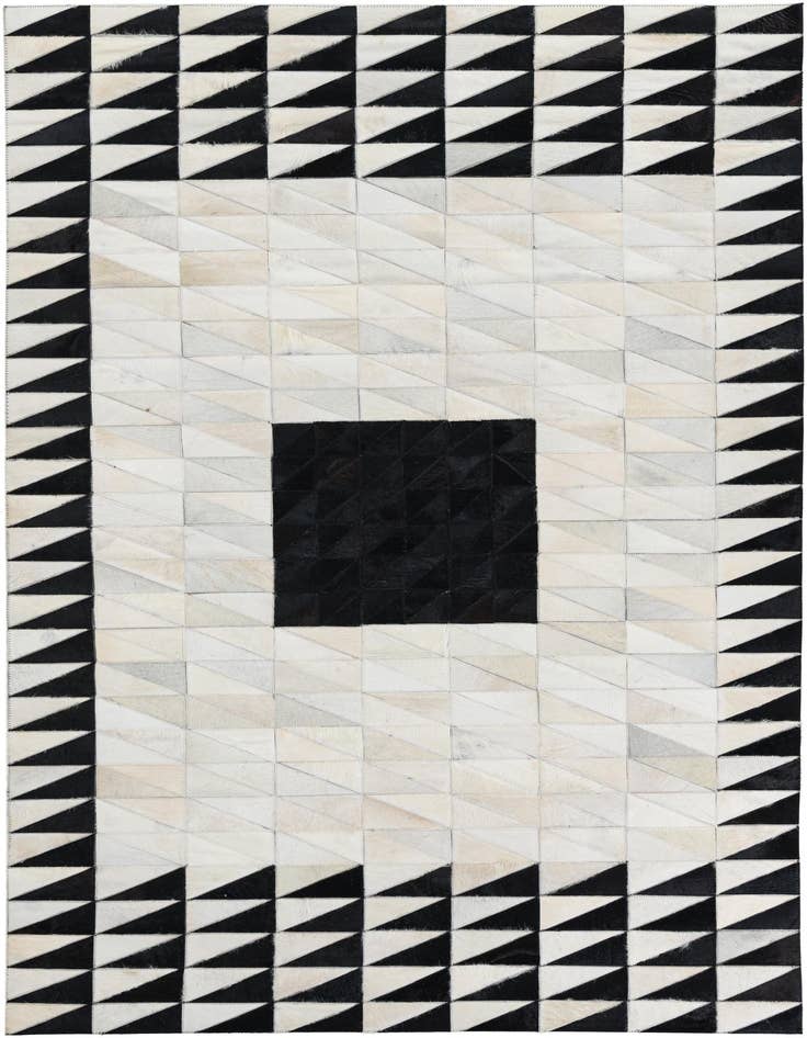 Detail image of 5' x 7' 10 Cowhide Leather Rug