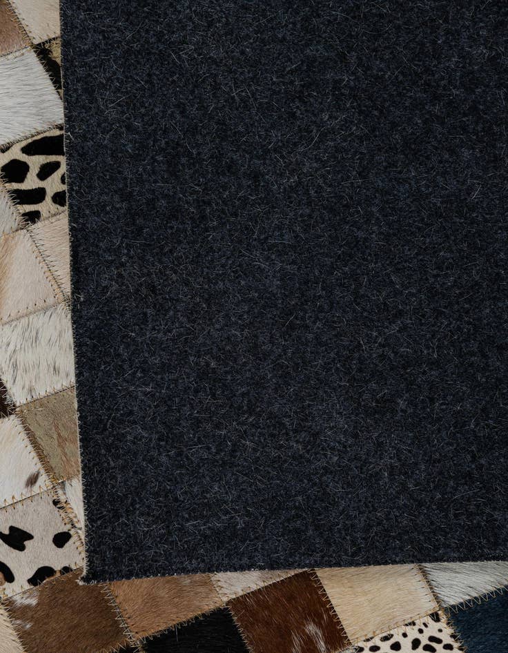 Detail image of 5' 1 x 8' Cowhide Leather Rug