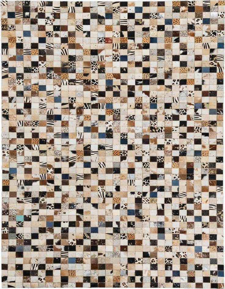 Detail image of 5' 1 x 8' Cowhide Leather Rug