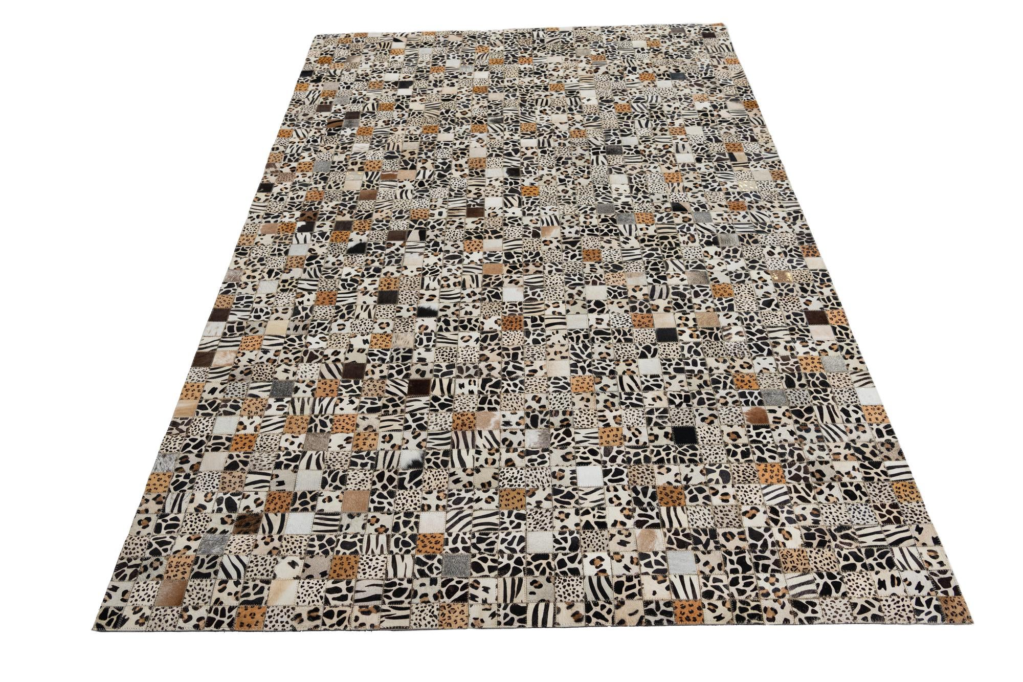 5' x 8' Cowhide Leather Rug