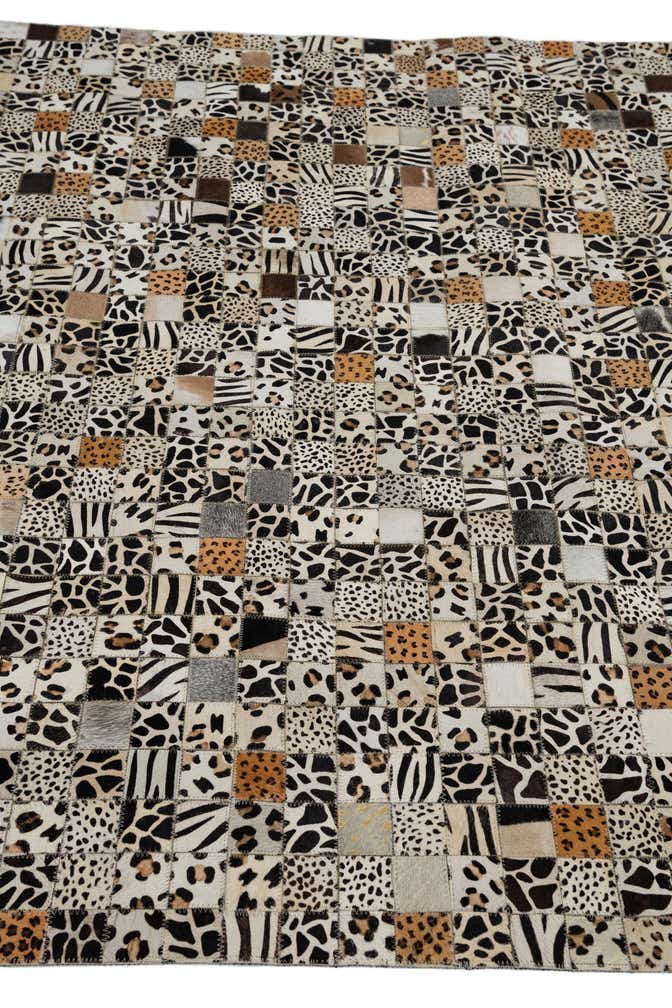5' x 8' Cowhide Leather Rug
