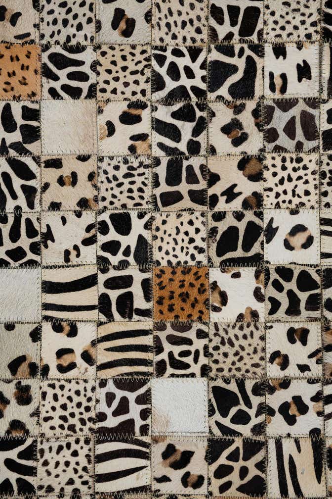 5' x 8' Cowhide Leather Rug