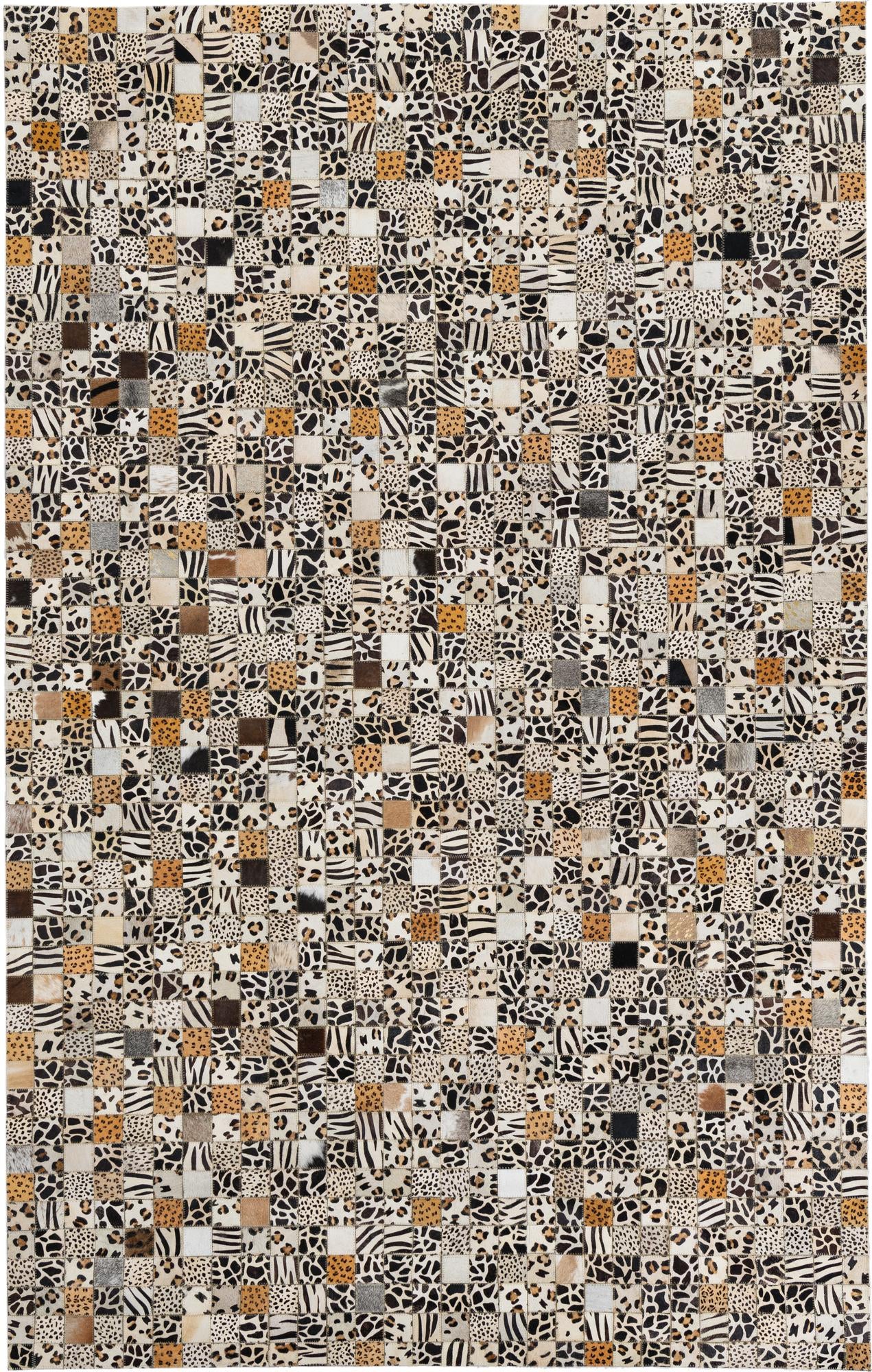 5' x 8' Cowhide Leather Rug