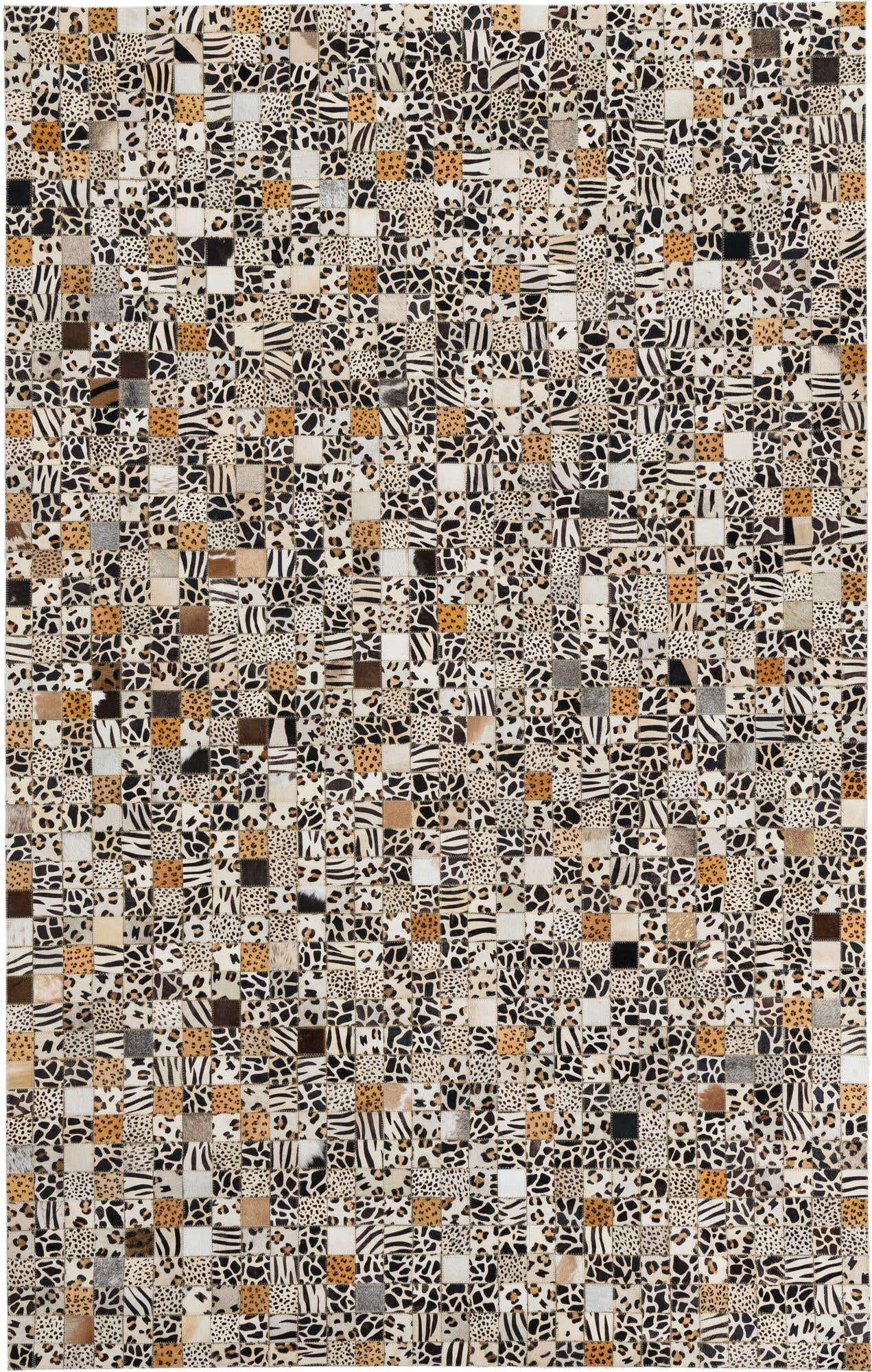 5' x 8' Cowhide Leather Rug