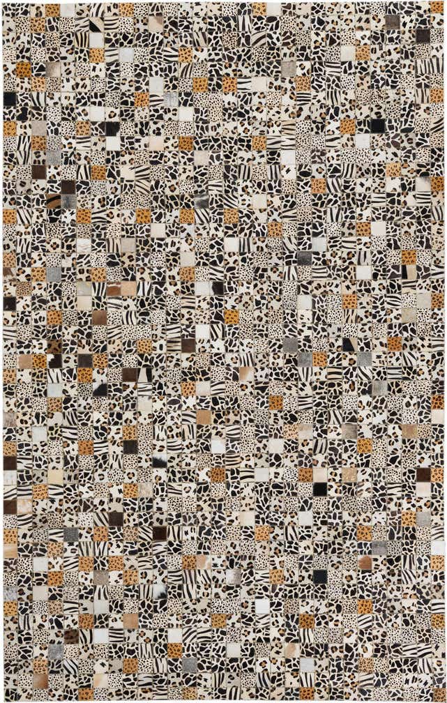 5' x 8' Cowhide Leather Rug