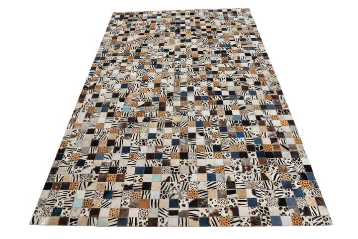 5' x 8' Cowhide Leather Rug