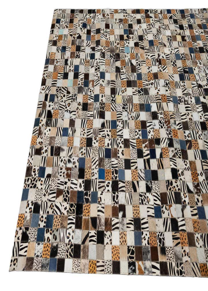 5' x 8' Cowhide Leather Rug