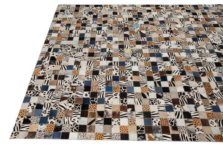 5' x 8' Cowhide Leather Rug