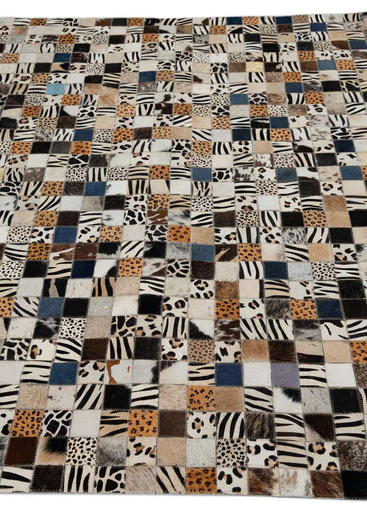 5' x 8' Cowhide Leather Rug