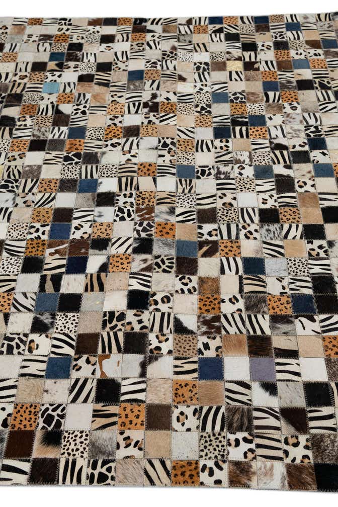 5' x 8' Cowhide Leather Rug