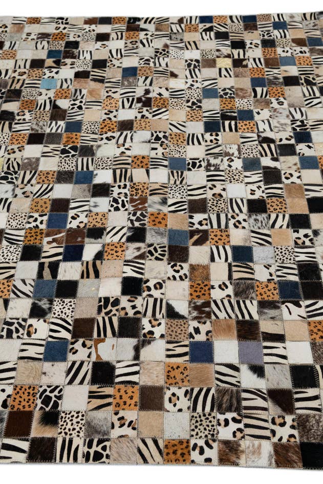 Detail image of 5' x 8' Cowhide Leather Rug