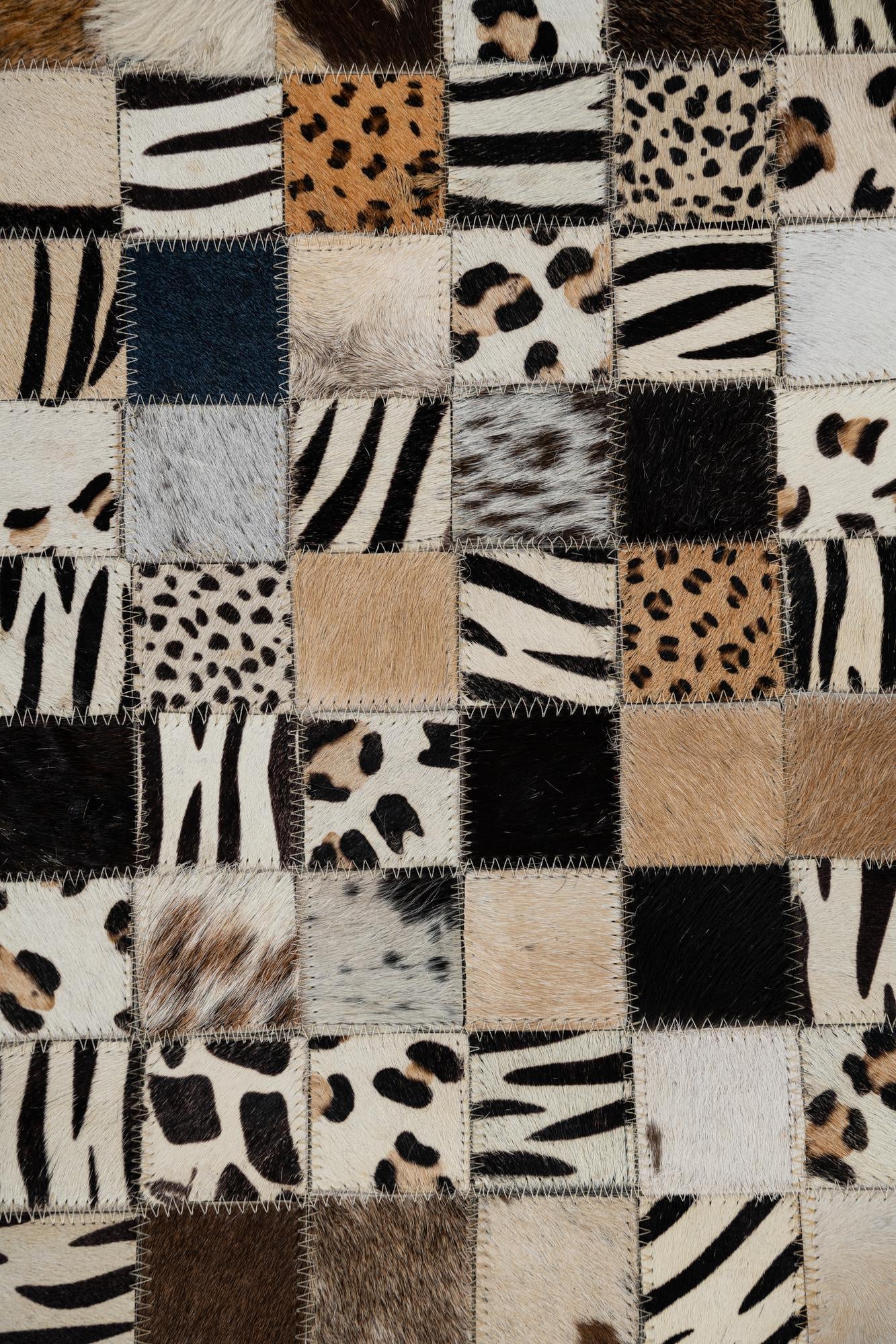5' x 8' Cowhide Leather Rug