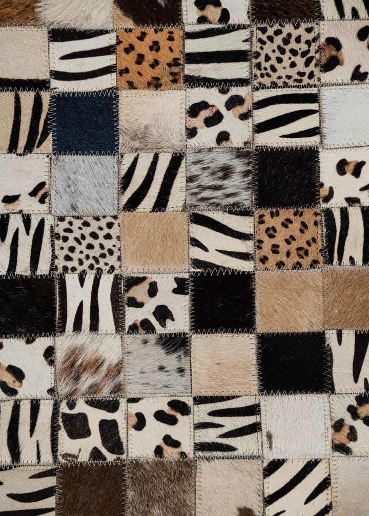 5' x 8' Cowhide Leather Rug