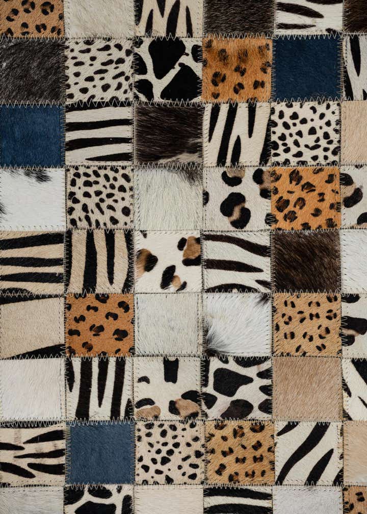 5' x 8' Cowhide Leather Rug