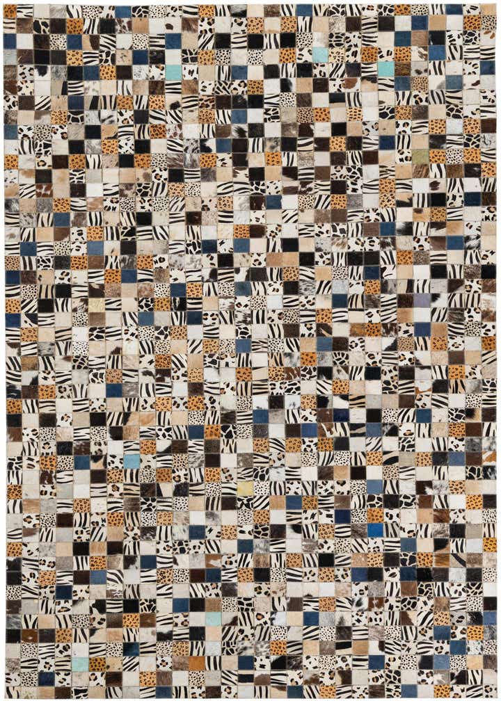 5' x 8' Cowhide Leather Rug