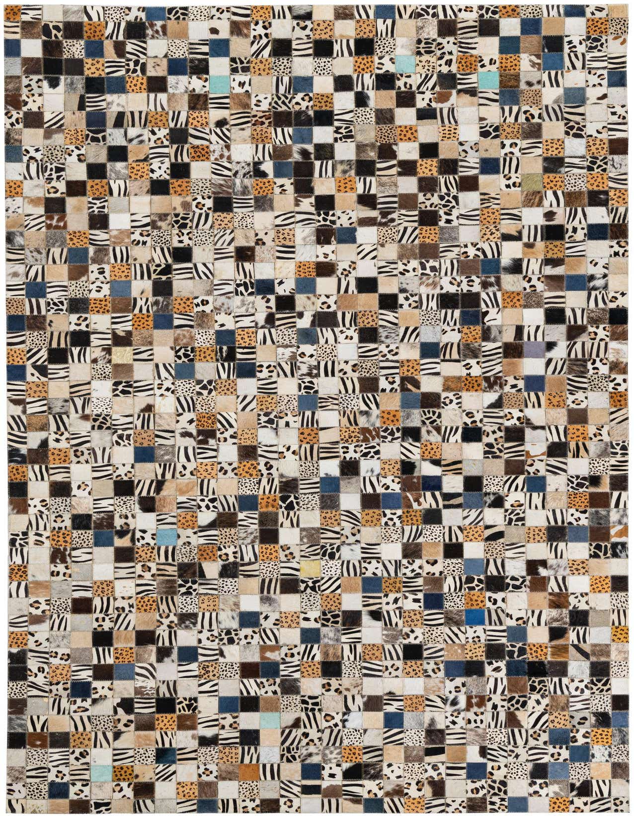 5' x 8' Cowhide Leather Rug