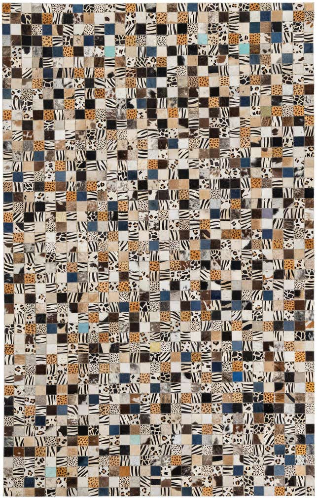 5' x 8' Cowhide Leather Rug