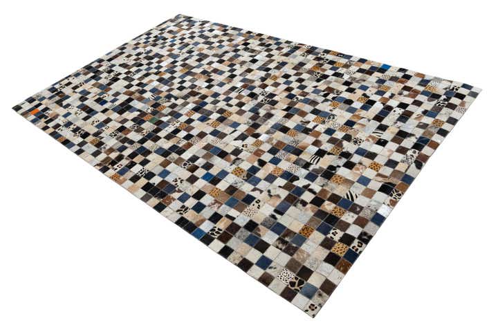 5' x 7' 10 Cowhide Leather Rug