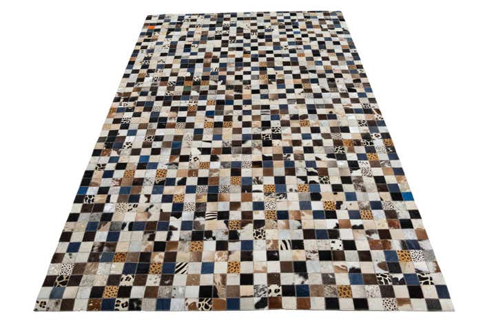 5' x 7' 10 Cowhide Leather Rug