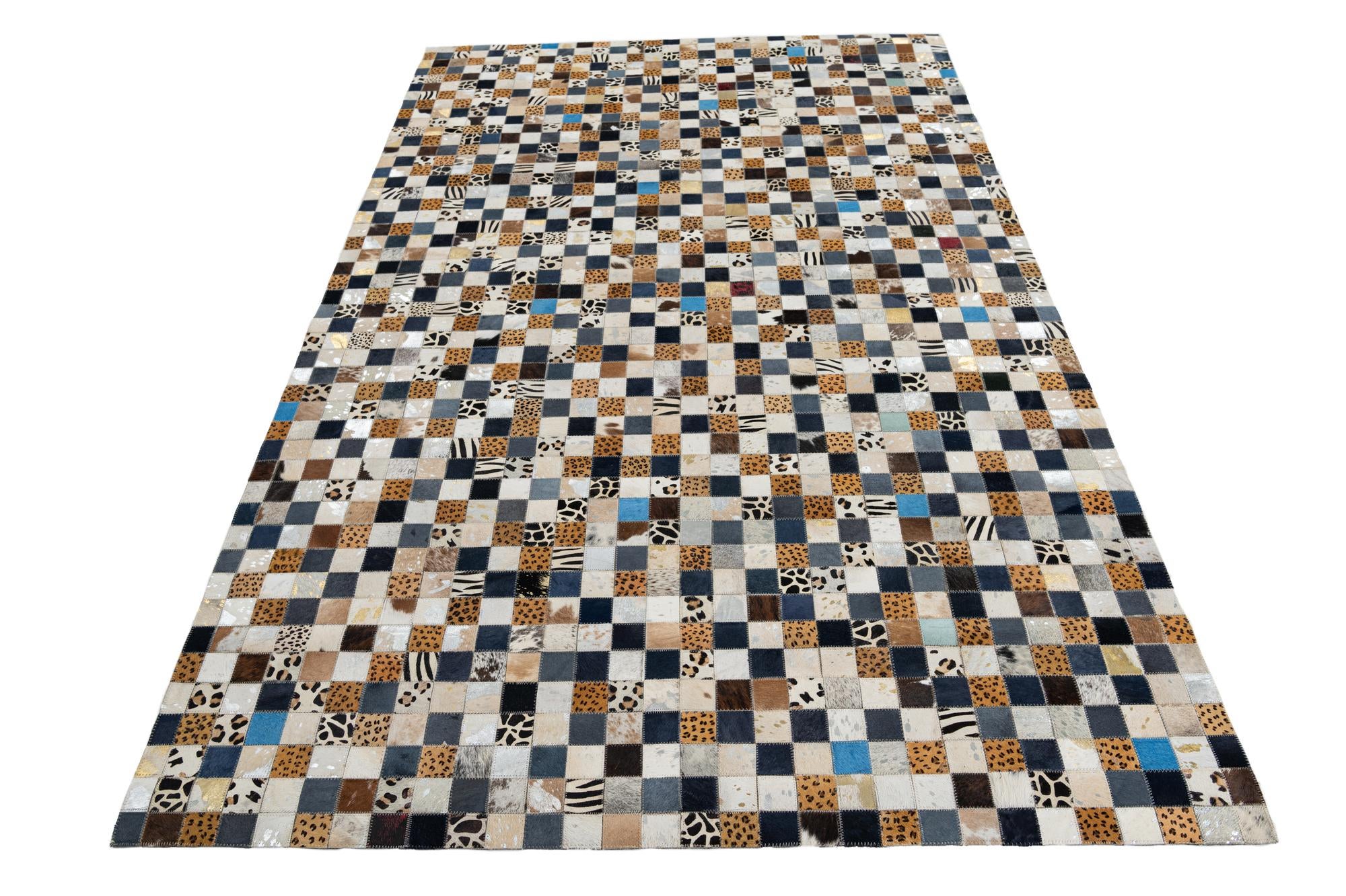 5' x 8' Cowhide Leather Rug