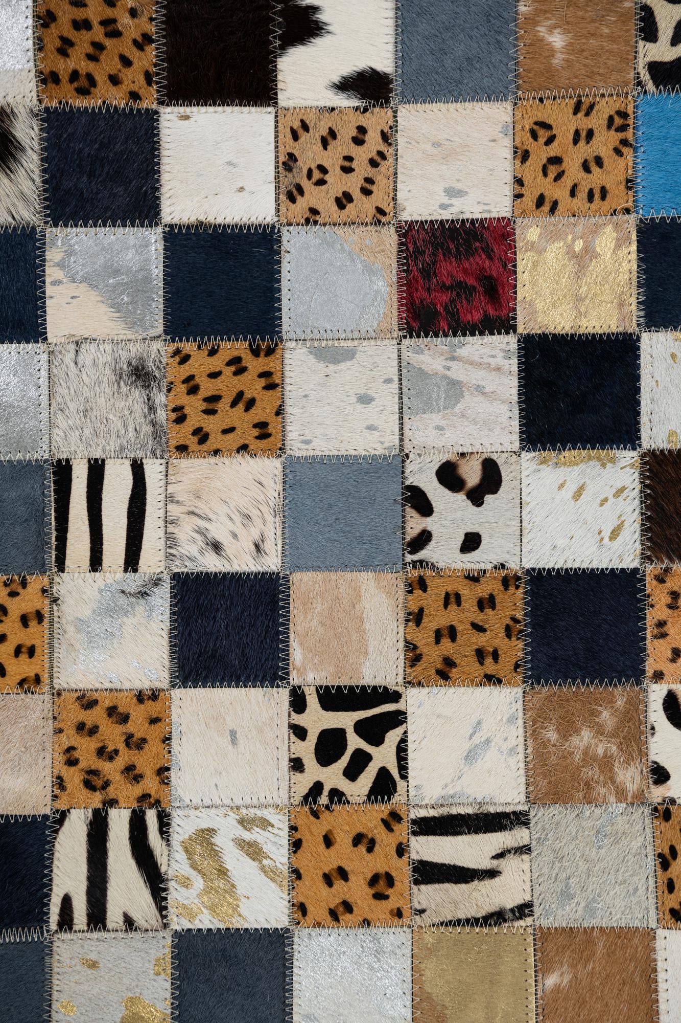 5' x 8' Cowhide Leather Rug
