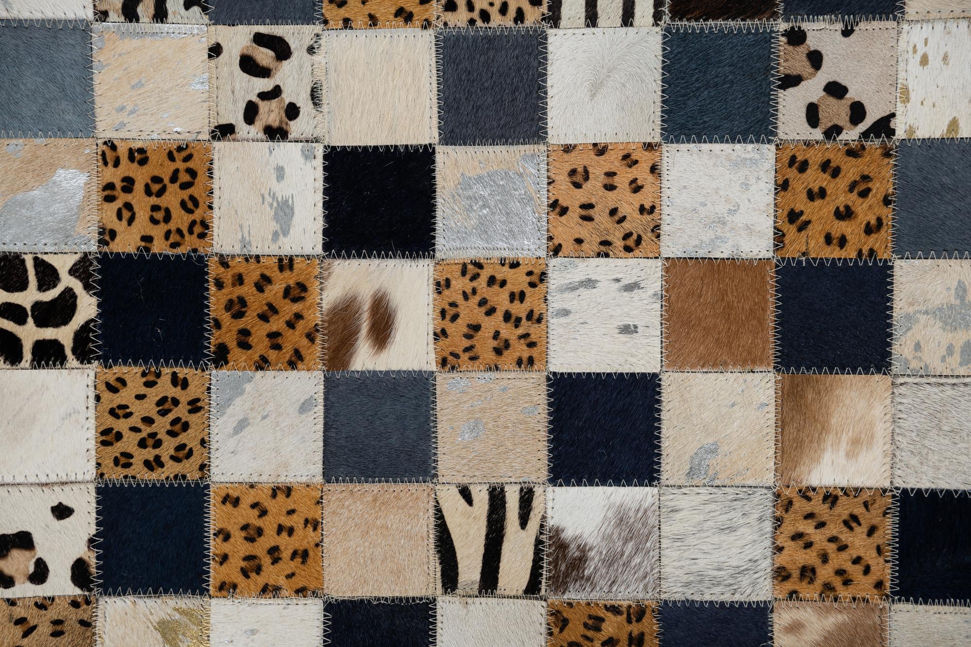 5' x 8' Cowhide Leather Rug