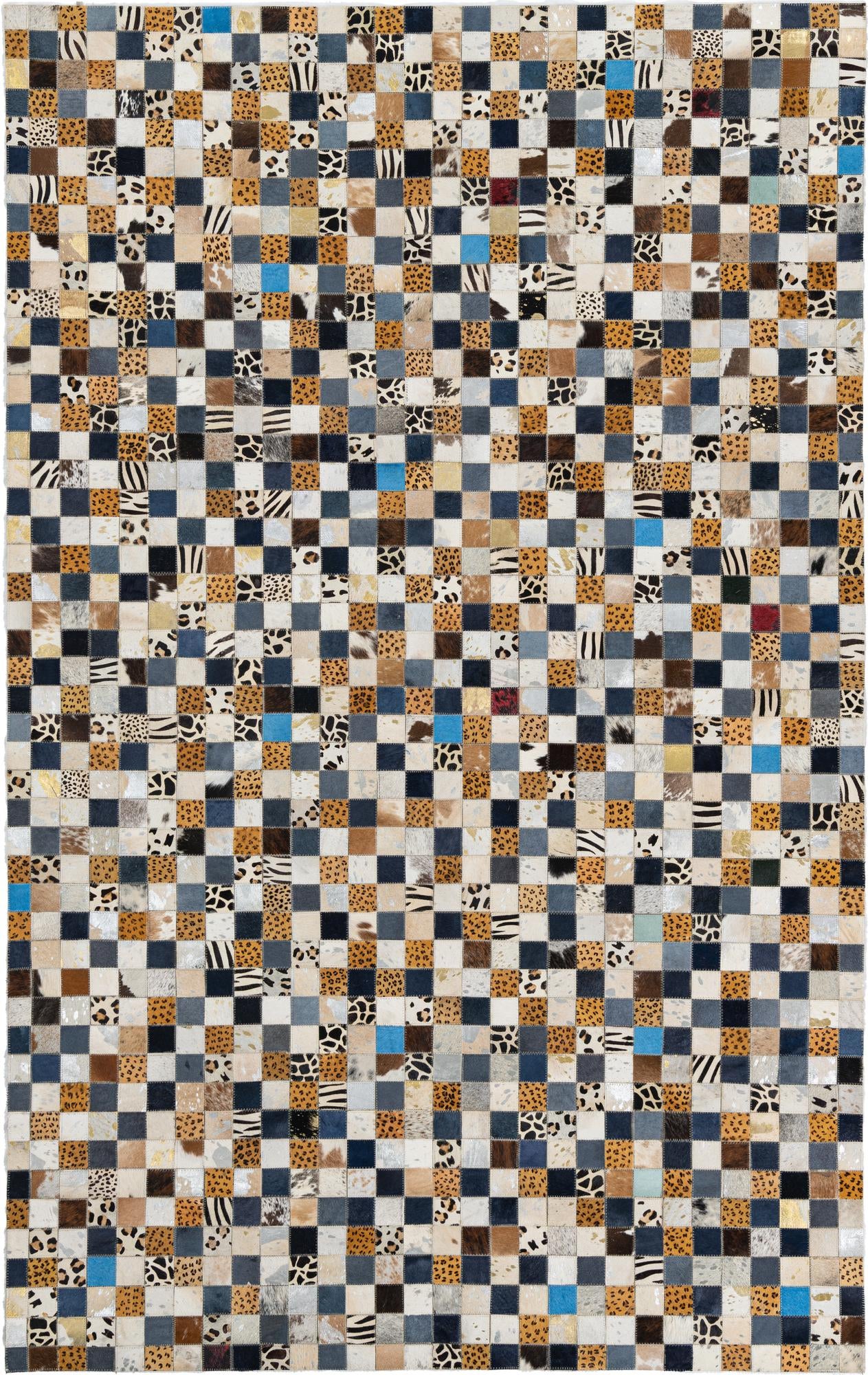5' x 8' Cowhide Leather Rug