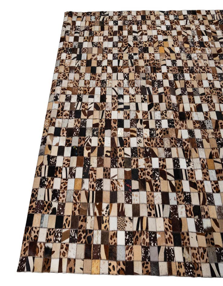 Detail image of 5' 1 x 8' 1 Cowhide Leather Rug