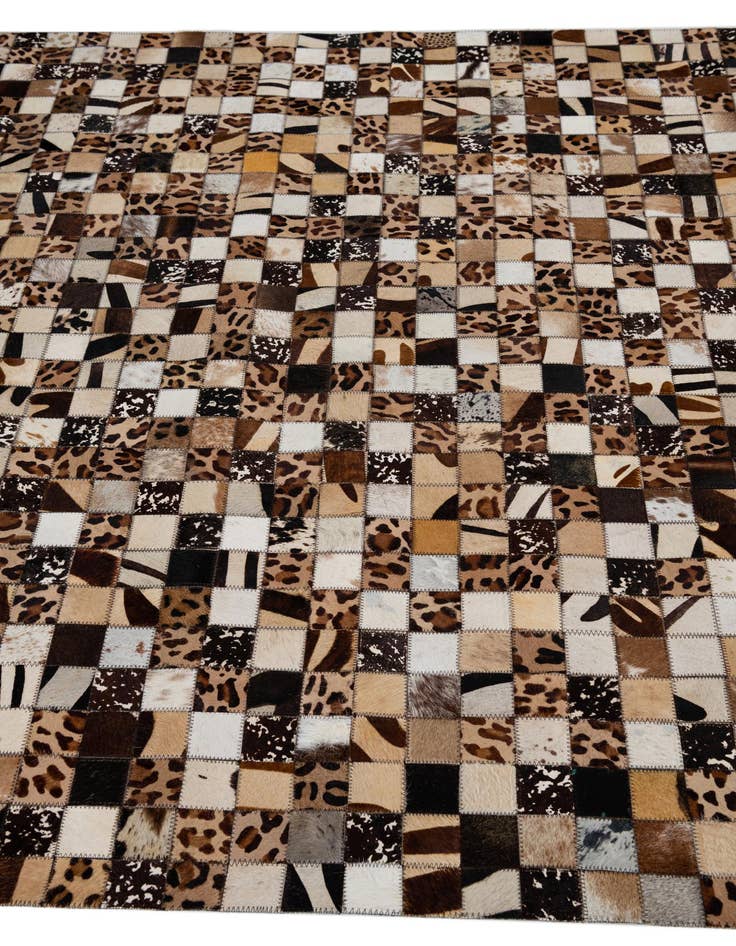 Detail image of 5' 1 x 8' 1 Cowhide Leather Rug