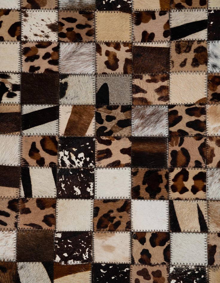 Detail image of 5' 1 x 8' 1 Cowhide Leather Rug