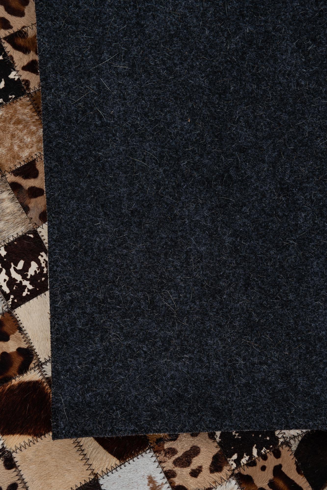 5' 1 x 8' 1 Cowhide Leather Rug