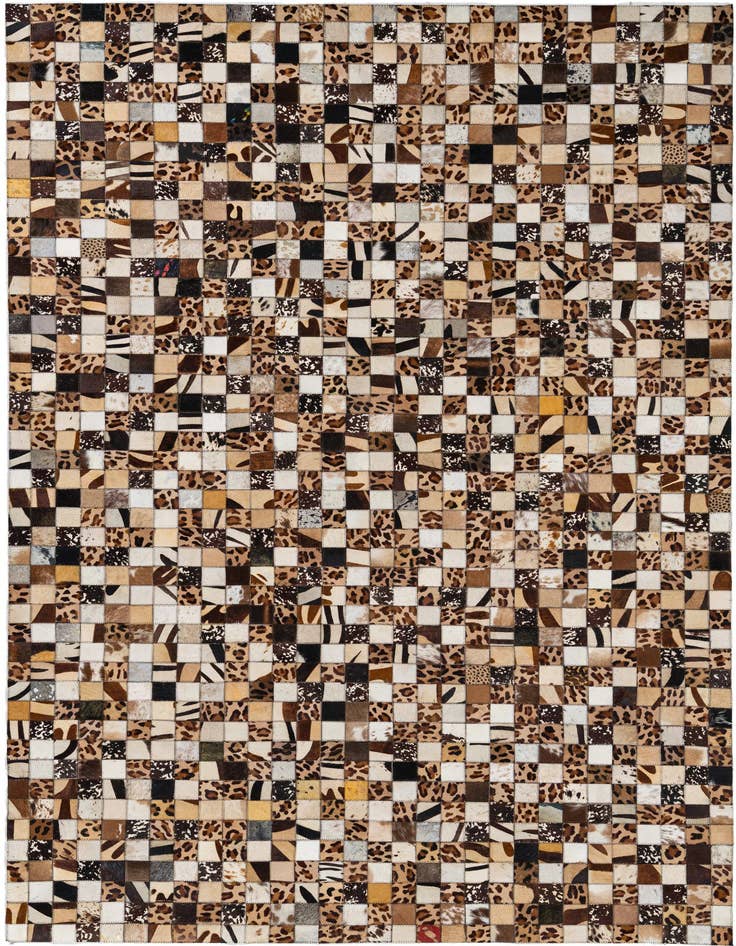 Detail image of 5' 1 x 8' 1 Cowhide Leather Rug