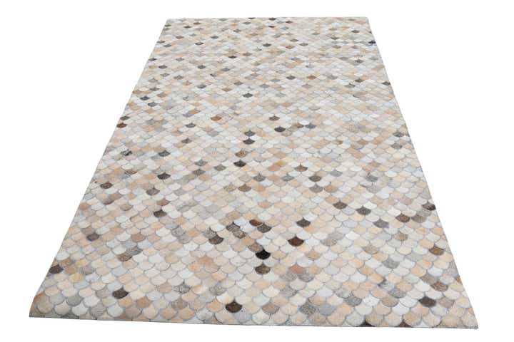 5' x 7' 10 Cowhide Leather Rug